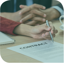 Contract signing at Clairs Keeley Lawyers Perth. Legal agreements for Family & Commercial Law, Wills, Estates, Probate. East Perth legal expertise.