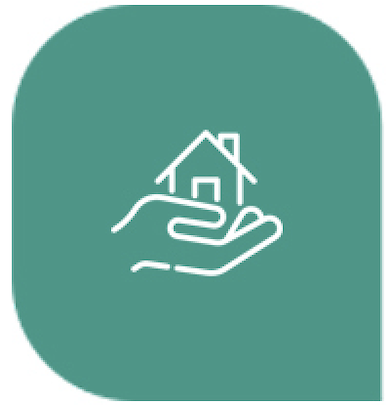 Hand holding house icon, representing property protection, mortgage, and insurance services offered by Clairs Keeley Lawyers in Perth.