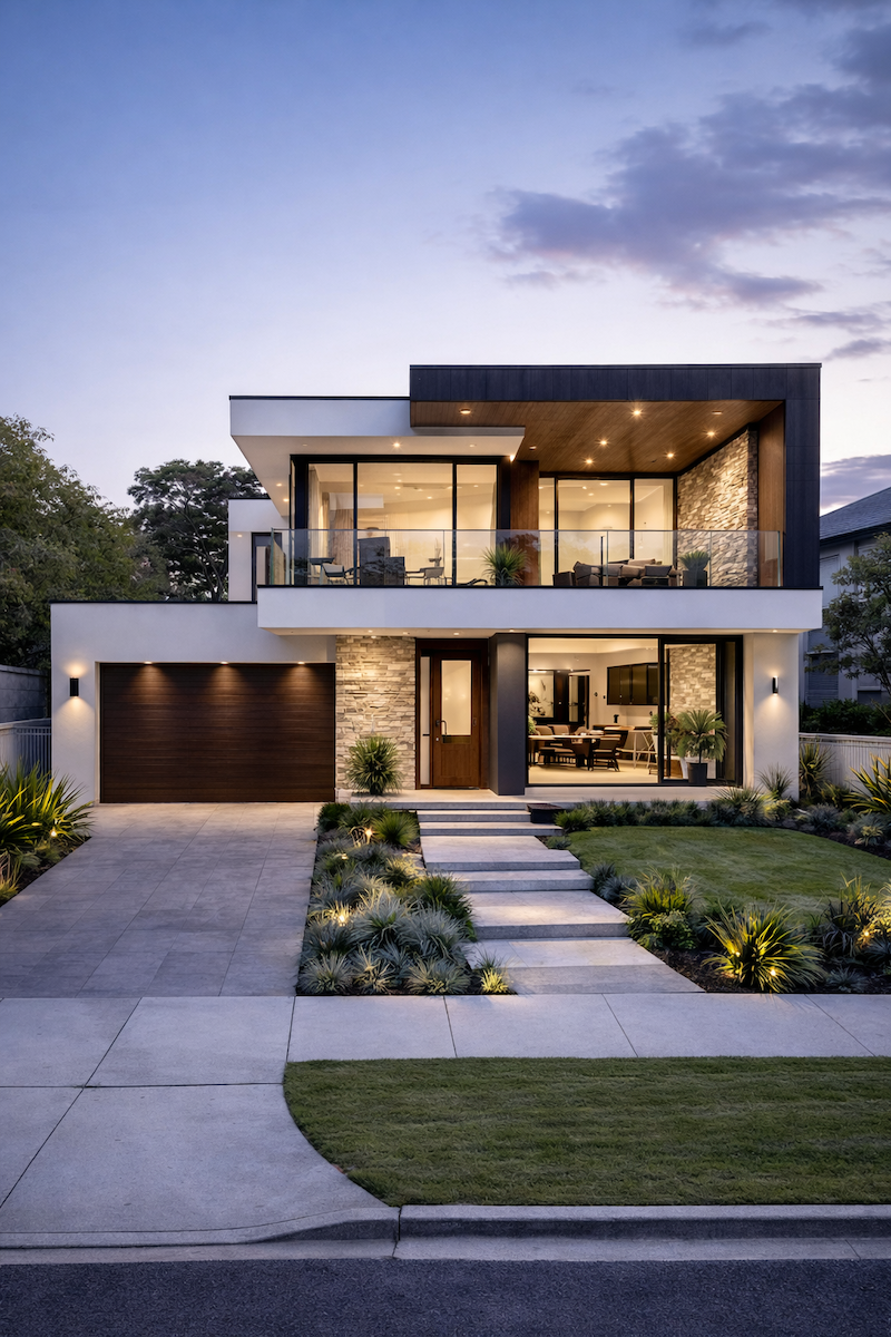 Deceased Estates Perth: Modern home exterior. Clairs Keeley Lawyers offer estate planning, wills, and probate services.